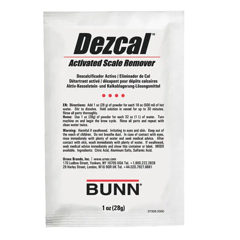 Urnex Dezcal Descaler For Bunn Brewers – 1 Oz Pack (4 Count) 1