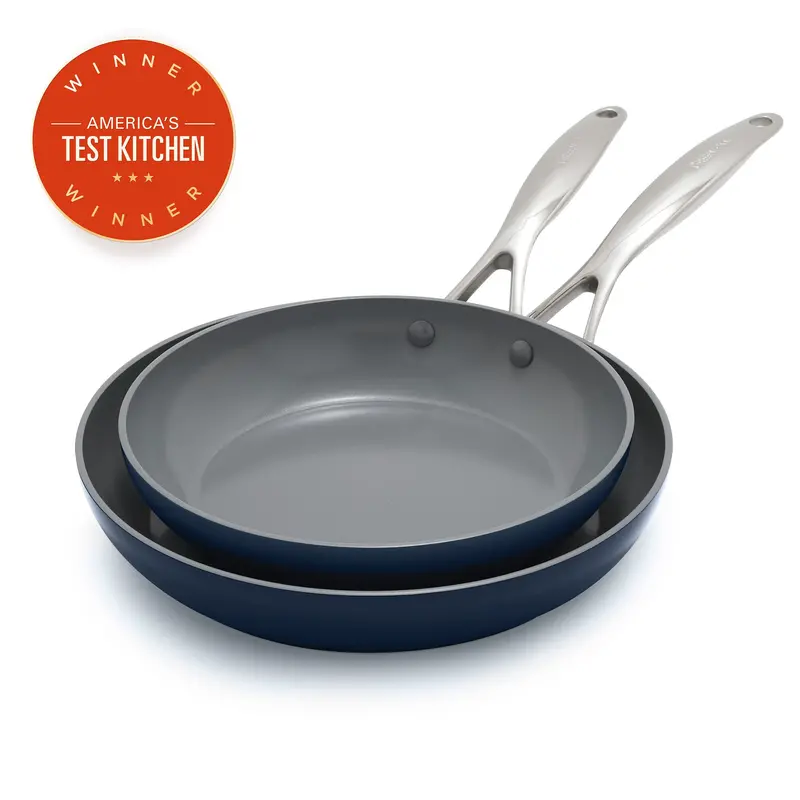 Valencia Pro 9.5-Inch And 11-Inch Ceramic Nonstick Frypan Set – Twilight Navy 1