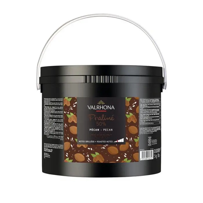Valrhona Pecan Praliné 50% – Gourmet Hazelnut-Pecan Blend, 5Kg Bulk 1