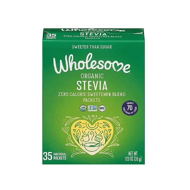Wholesome Organic Stevia Sweetener Packets – 35 Single-Serve Portions 1