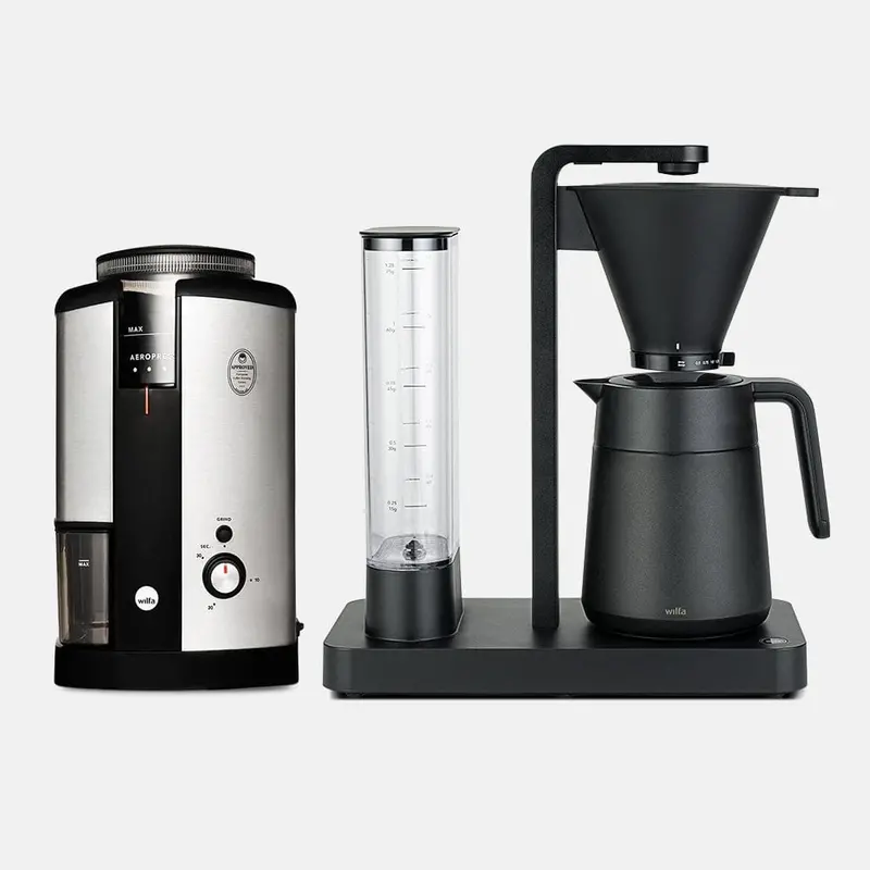 Wilfa Performance Thermo Coffee Brewer & Svart Grinder Combo – Silver 1