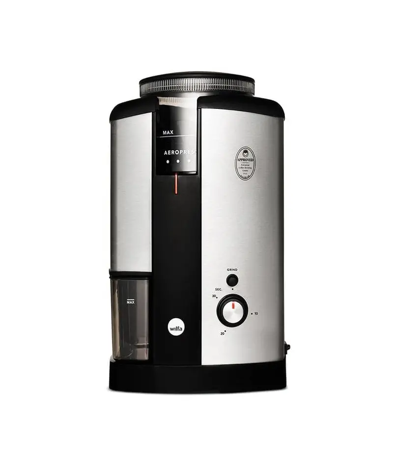 Wilfa Svart Manual Coffee Grinder In Sleek Silver Finish 1