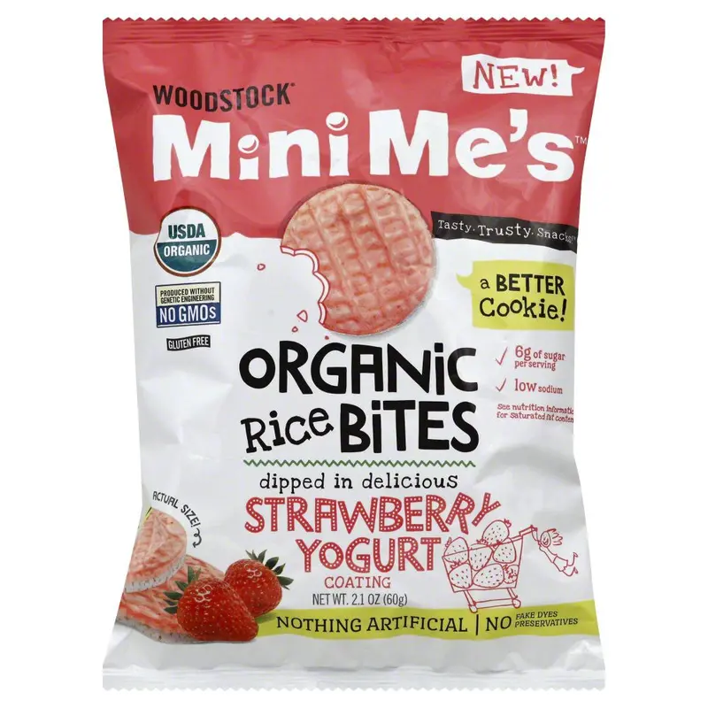 Woodstock Farms Organic Strawberry Yogurt Rice Bites – 60G 1