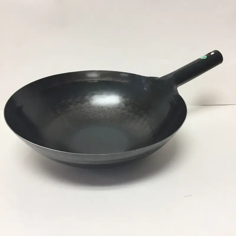 Yamada Kogyo Hand-Hammered Single-Handle Chinese Wok – 1.2Mm Thick Carbon Steel 1