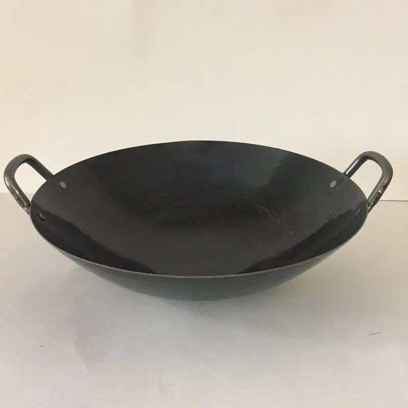 Yamada Kogyo Traditional Double-Handle Hammered Chinese Wok – 1.2Mm Gauge 1