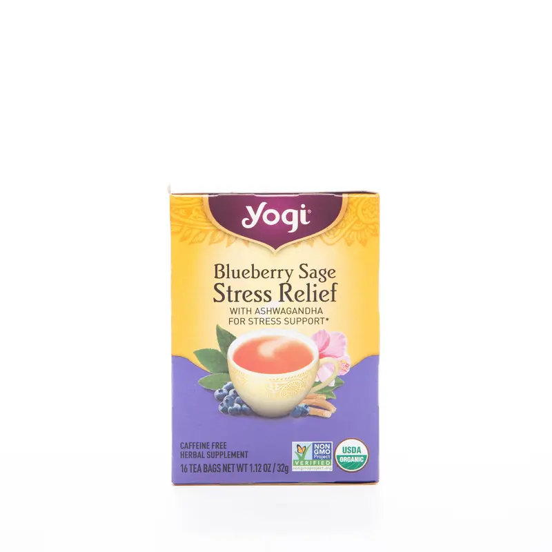 Yogi Blueberry Sage Stress Relief Herbal Tea (16 Count) 1