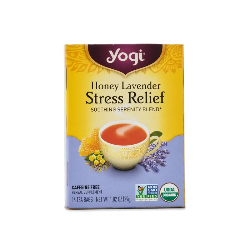 Yogi Honey Lavender Stress Relief Tea | Calming Chamomile & Lavender Infusion | 16 Bags 1