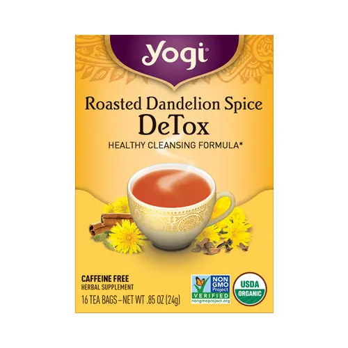 Yogi Roasted Dandelion Spice Detox Tea – Organic Herbal Cleanser, 16 Bags 1