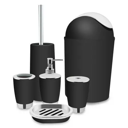 Yosoo Luxury 6-Piece Plastic Bathroom Accessory Set – Modern Bath Collection 1